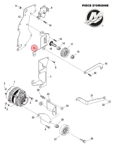BK-862083T - Patte galet 862083T Mercruiser