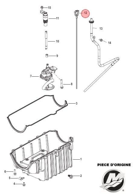 BK-8M0104424 - Jauge à huile Mercruiser 8M0104424