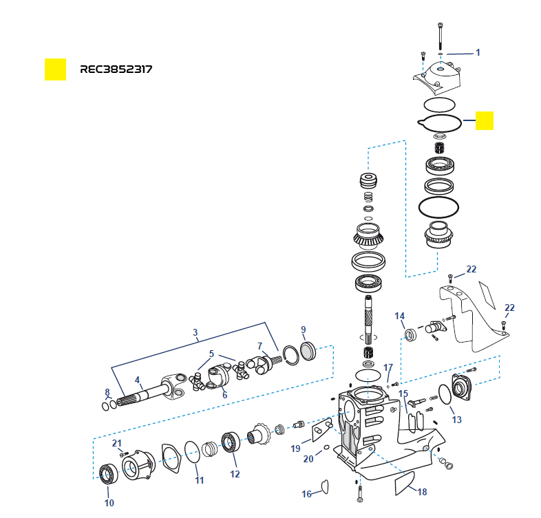 REC3852317 - Joint Volvo Penta 3852317 - OMC 0769500 - 3852317 - immagine 2